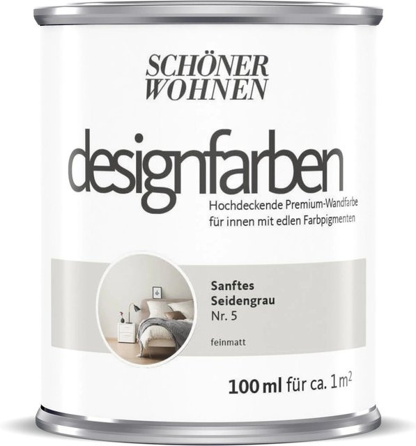 Schöner Wohnen Designfarbe Sanftes Seidengrau 100 ml - Bild 1