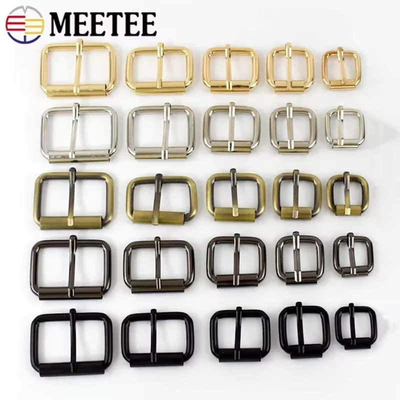 Meetee Metall-Dornschnallen aus Stahl in Gold, verstellbare Verschluss-Sets für Gürtel, Hundehalsbänder und Lederarbeiten, 13–38 mm - Bild 3