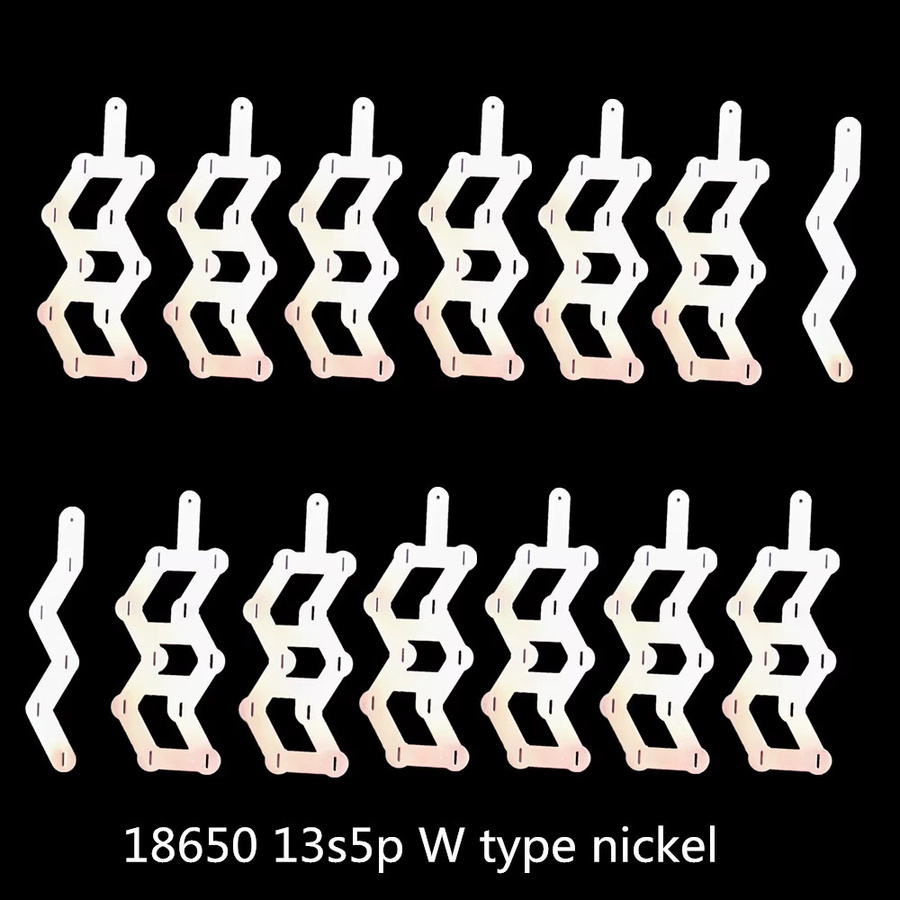 HENG CHANG 13S5P W Typ 18650 Halter aus vernickeltem Stahlblech für 48 V E-Bike Lithium-Batteriepack, Silber - Bild 2