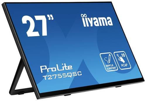 Iiyama ProLite T2755QSC-B1 LED-Monitor mit 27 Zoll IPS-Display, QHD-Auflösung, Multi-Touchscreen und USB-C in Schwarz - Bild 1