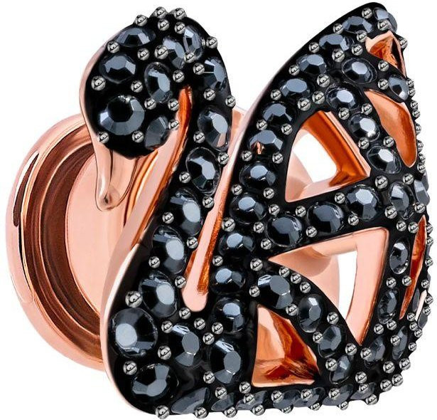 Swarovski Brosche, Schwarzer Schwan, Kristall, Roségold, Damen - Bild 1