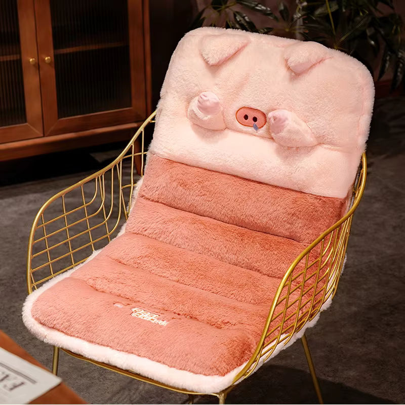 Kawaii Plüschkissen in Pink als ergonomische Rückenlehne und Sitzpolster für Stuhl und Büro - Bild 4