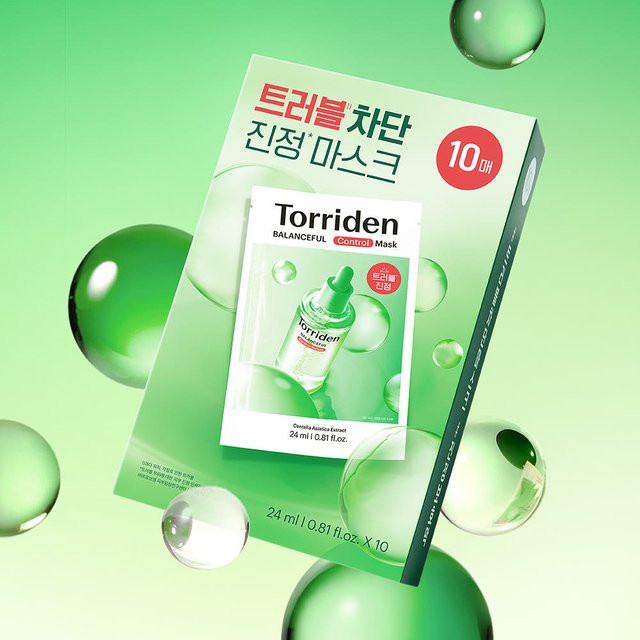 Torriden Balanceful Cica Control Maske, Centella Asiatica Extrakt, 10 Blätter - Bild 1