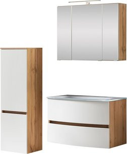 HELD MÖBEL Waschtisch-Set KOPENHAGEN in Weiss, 5-teilig, modern und wandmontiert - Bild 1