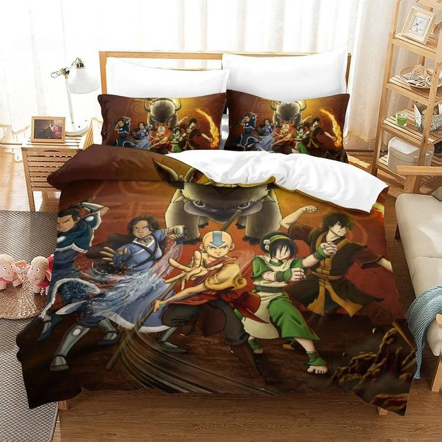 Avatar der Herr der Elemente Bettwäscheset von Binchi Fitness mit 3D-Anime-Print, Mehrfarbig, B/H: 135 x 200 cm - Bild 1
