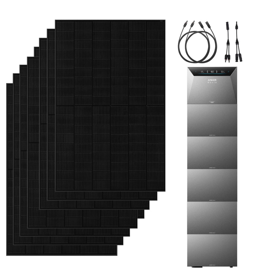 Anker Solix 4000W PV Komplettset mit E5000 Pro Solarbank und 5 BP5000 Erweiterungsakkus in Schwarz - Bild 2