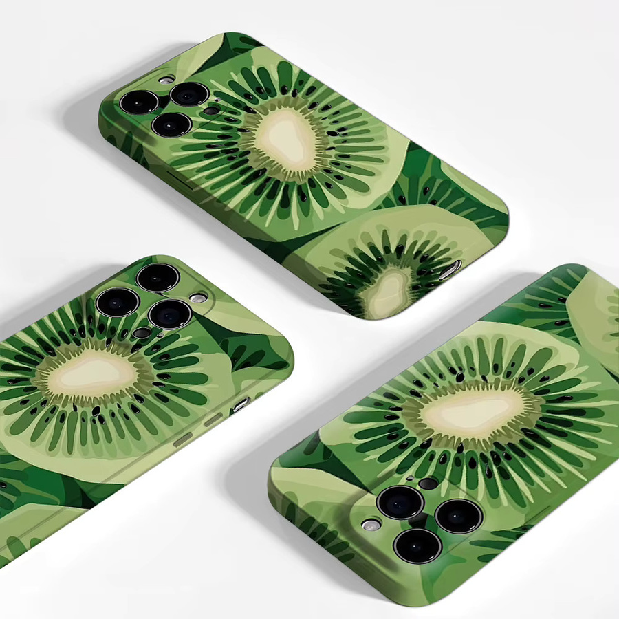 Kiwi-Kaleidoskop Handyhülle für Apple iPhone 17 16 15 14 13 12 11 Pro Max Plus mit doppelschichtiger Rückseite - Bild 3