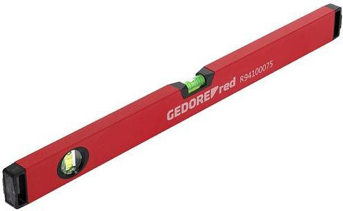 Gedore RED Leichtmetall-Wasserwaage mit Horizontal- und Vertikallibelle, Länge: 60 cm, Messgenauigkeit +/- 0,5 mm/m, R94100075 - Bild 1