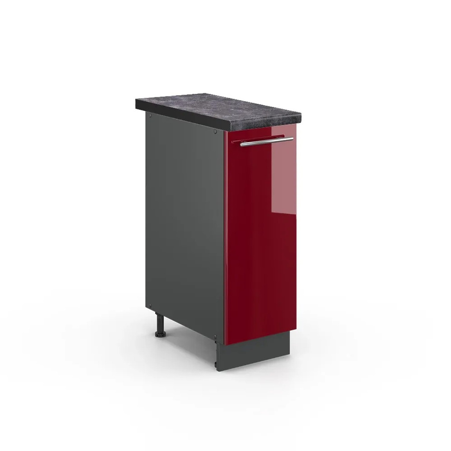 Vicco Apothekerschrank Fame-Line Bordeaux Hochglanz Anthrazit B: 30 cm, H: 82 cm, T: 20,53 cm - Bild 2