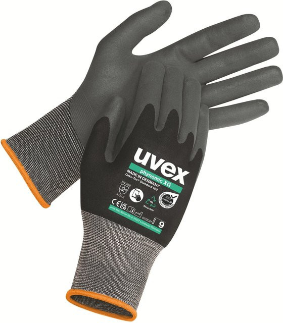 Uvex Allroundhandschuh Phynomic XG in Größe 8, Farbe Schwarz/Anthrazit - Bild 1