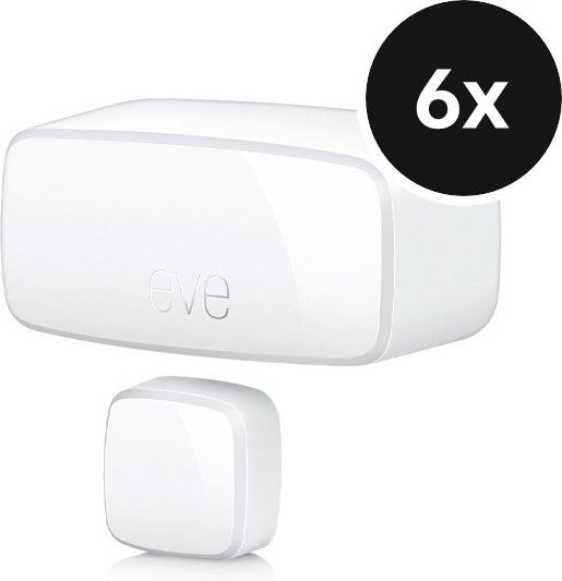 Eve Door & Window Matter 6er-Set Kabelloser Tür- und Fensterkontaktsensor in Weiß - Bild 1