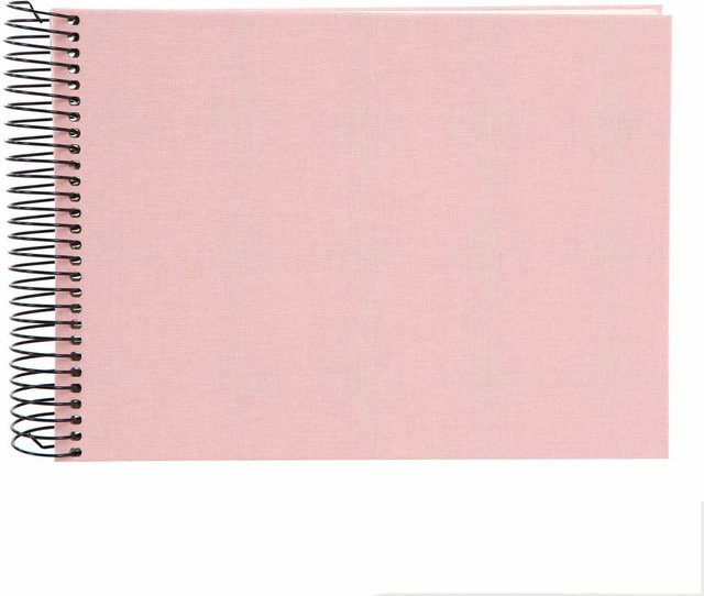 goldbuch Spiralalbum aus Leinen in Rosé mit 40 weißen Seiten, B: 24 cm, H: 17 cm - Bild 1