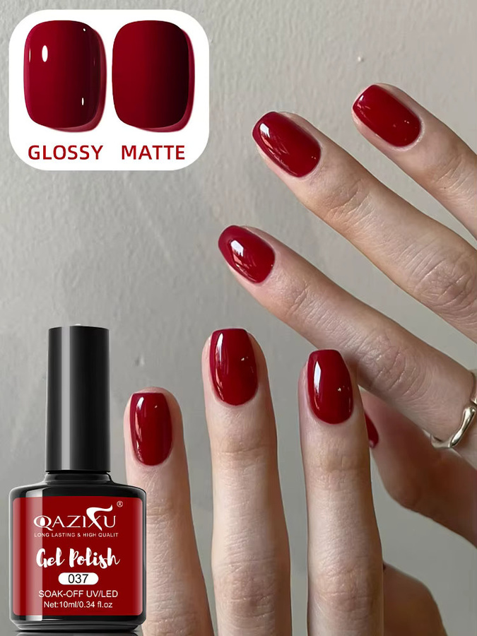 QAZIXU Gel-Nagellack, rot, glänzend, 10 ml - Bild 7