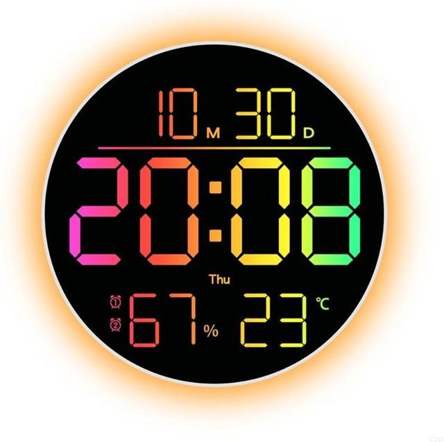 OOTDTY Wanduhr mit übergroßer Temperaturanzeige C7AC - Bild 1