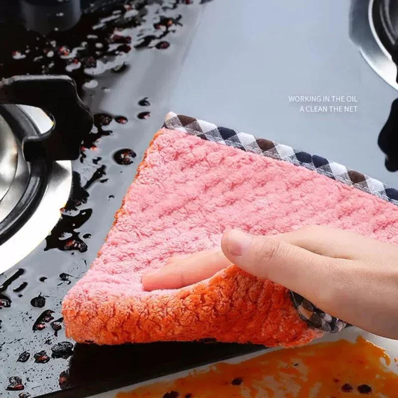 WIKHOSTAR Mikrofasertuch Set, hochsaugfähige Küchenputztücher für Haushalt und Geschirr, 4 Stück - Bild 2