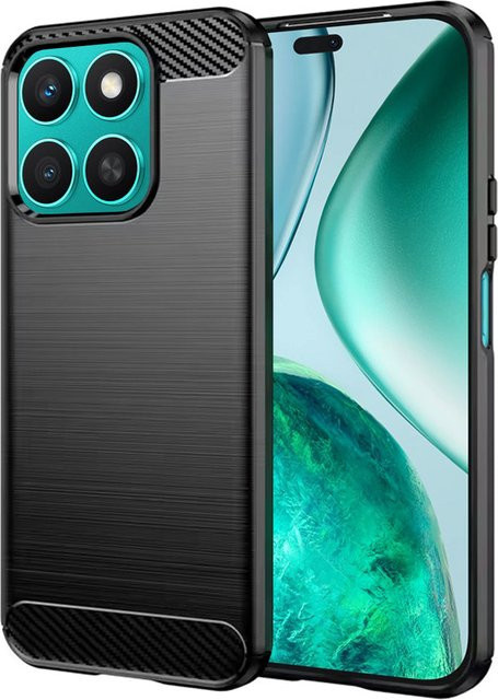 Techsuit Schutzhülle für Honor X8c in Schwarz mit Carbon-Optik - Bild 1