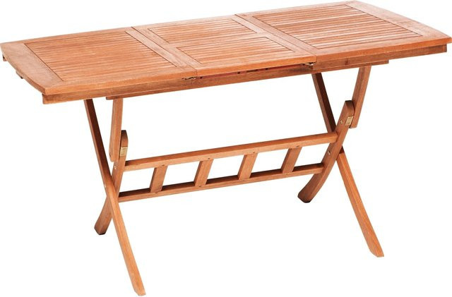 Merxx Klappausziehtisch aus geöltem Eukalyptusholz in Braun, Rechteckig, B/T/H: 160 x 90 x 74,5 cm - Bild 1