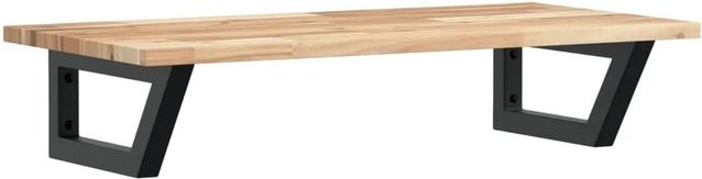 vidaXL Waschbeckenregal zur Wandmontage aus Stahl und Akazienholz in Schwarz und Braun - Bild 1