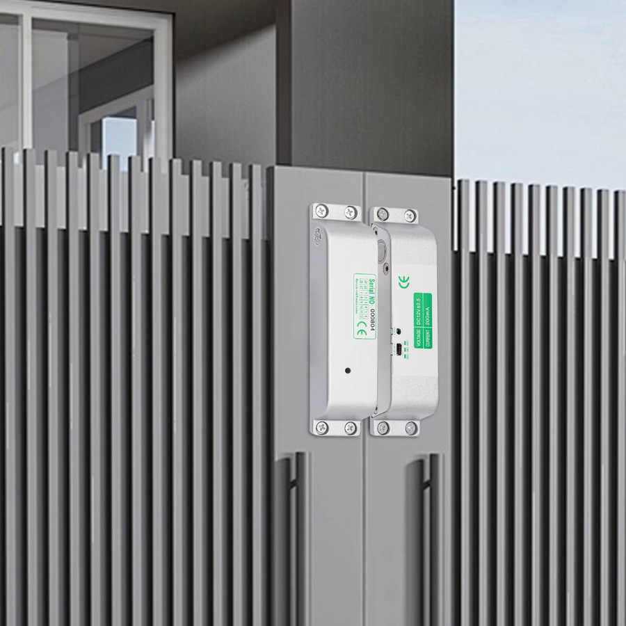 Elektrisches Sicherheitsschloss DC12V 200mA mit magnetischem Induktionsriegel in Silber, B/T/H: 15 x 3,4 x 2,8 cm - Bild 4