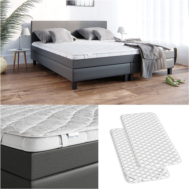 VitaliSpa Topper Matratzenschoner aus Microfaser in Weiß, B/T: 90 x 200 cm - Bild 1