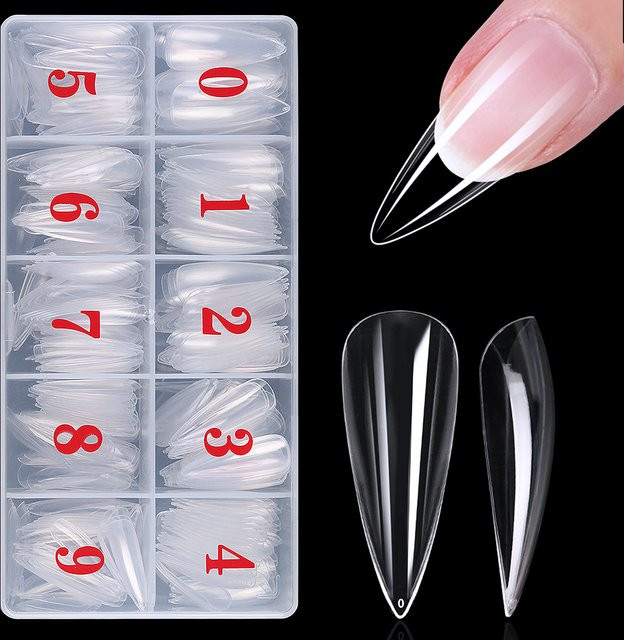 Misscheering Stiletto Nagel Tipps, Transparent, Glänzend, 500 Stück - Bild 1