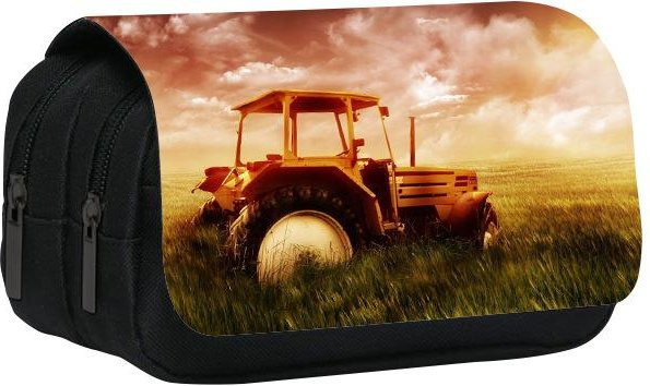 Var Vogue Traktor-Federmäppchen doppellagig, mehrfarbiges Schreibwaren-Etui aus Nylon für die Schule - Bild 1
