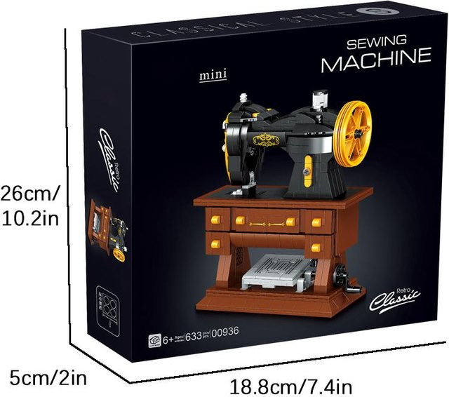 Wucifang Bags Retro Nähmaschine, Bausteine, 633 Teile, ab 6 Jahren - Bild 1