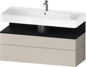 Duravit Waschtischunterschrank Qatego in Weiß Matt mit 1 Schrank und 1 Auszug, B/T/H: 119 x 47 x 59 cm - Bild 1