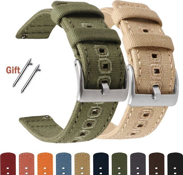 Uhrenarmband Canvas, Schwarz, Unisex - Bild 1