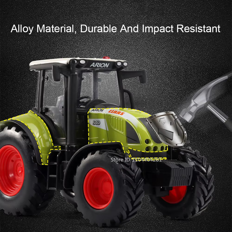 MAKEDA Landwirtschaft Traktor, Modell Spielzeug, 1:32, Metall, Gummi - Bild 2
