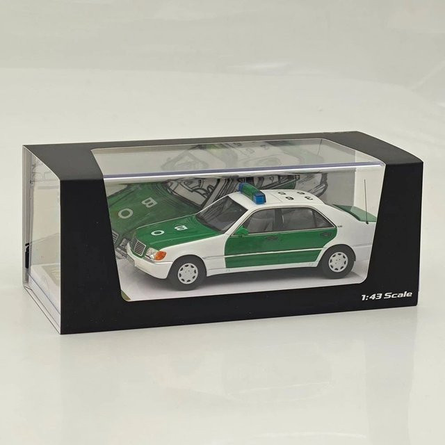 Linyi toy car W140 Deutscher Polizei Harz-Automodell, 1:43, ab 14 Jahren - Bild 1