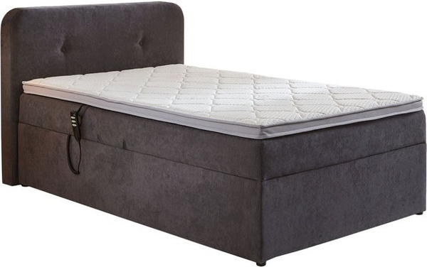 SUN GARDEN Bett in Boxspringoptik Hobart mit motorischer Kopfteilverstellung, Kopfteil, Topper, Bettkasten und Taschenfederkern-Matratze, B/T/H: 120 x 200 x 104 cm
