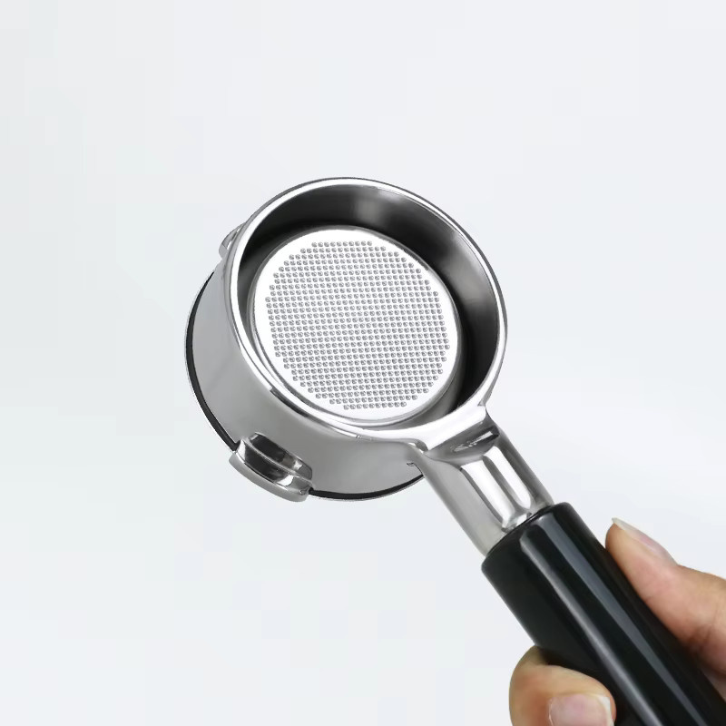 ALIKISSCAFE Bodenloser Siebträger aus Edelstahl in Silber mit 58mm 3-Ohren-Filterhalter für Hibrew H10A H7 H7A Espresso-Zubehör - Bild 2