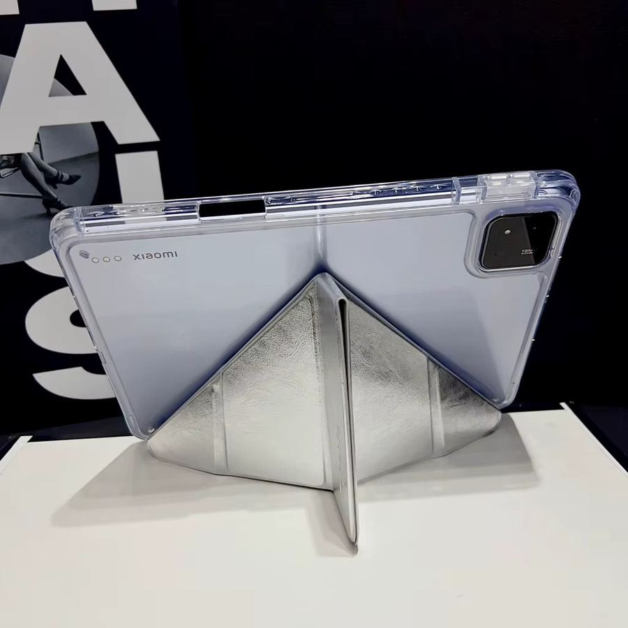 Xiaomi Y-Fold Tablet-Hülle für Poco Pad X1 11,2 Zoll 2025 MiPad 8 7 6 Pro Redmi Pad SE mit Stifthalter in Silber - Bild 4