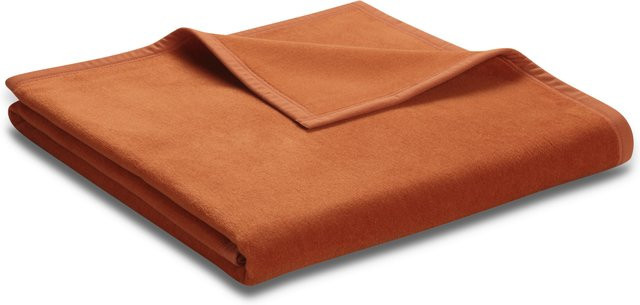 Wohndecke UNICOLOUR Orange aus Baumwolle und Polyester, B/B/H: 200 x 150 cm - Bild 1