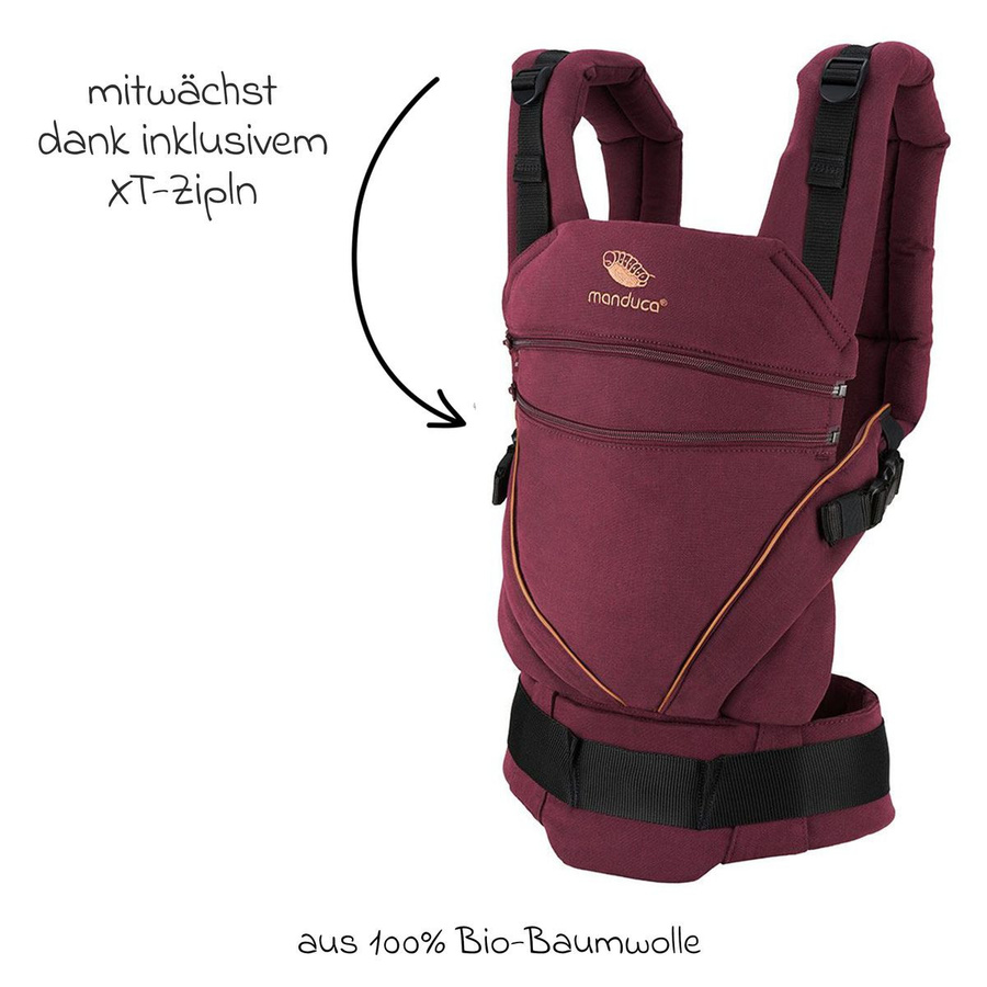 Manduca Babytrage XT Cotton in Denimberry Toffee aus Baumwolle - Bild 5