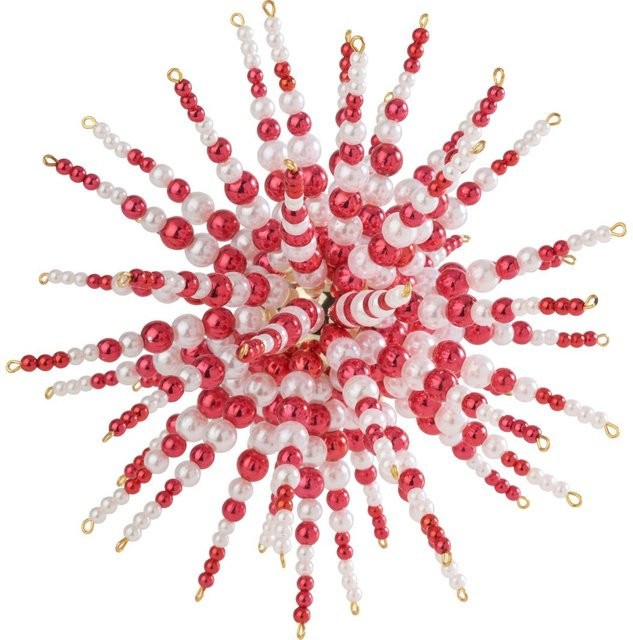 Zauberperle Perlenstern-Komplettset Red & White Weihnachtsdekoration in Rot und Weiß - Bild 1