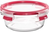 Emsa CLIP & CLOSE Glas-Frischhaltedose, transparent/rot, 0,6 Liter - Bild 1