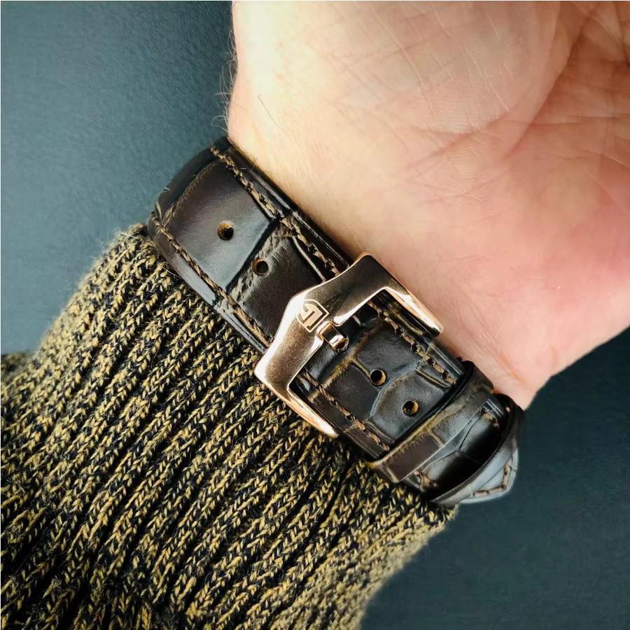 PAGANI DESIGN Armbanduhr, Quarz, Edelstahl, Leder, 40 mm, Herren, Schwarz - Bild 3
