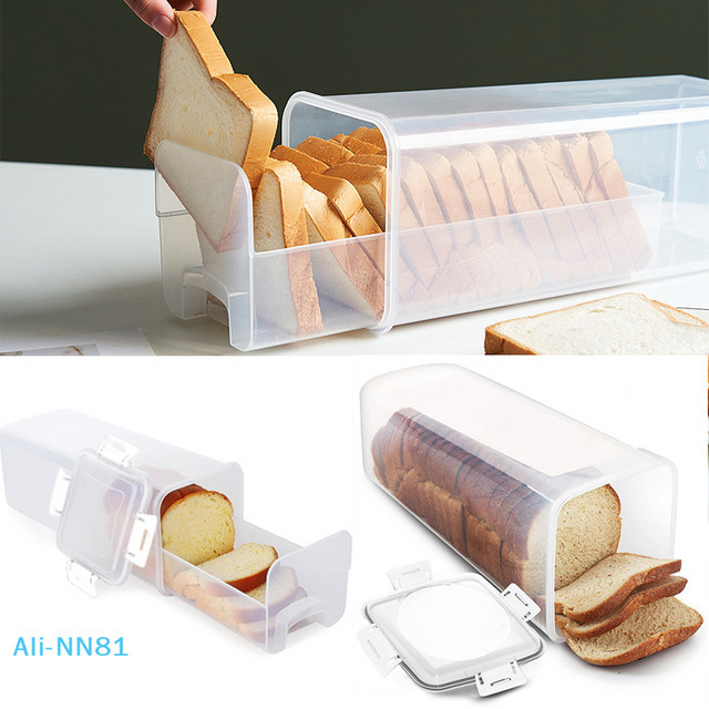 Luftdichter Brotbehälter aus Kunststoff in Transparent, ideal als Brotkasten und Sandwich-Aufbewahrung für deine Küche - Bild 1