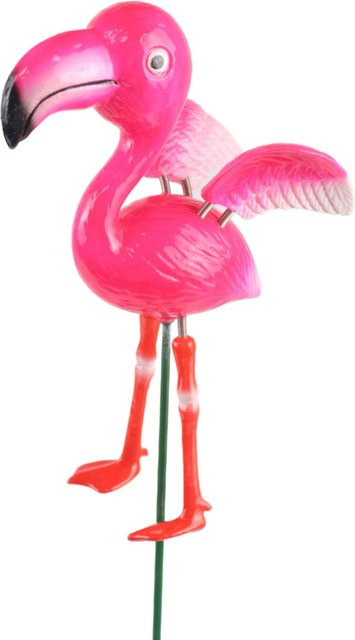 Deko-Gartenstecker Flamingo in Pink, Höhe: 49 cm, Breite: 9 cm, Tiefe: 3,8 cm - Bild 1