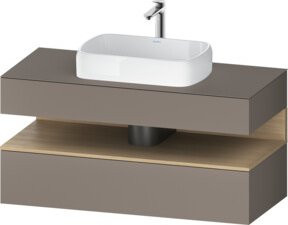 Duravit Waschtischunterschrank Qatego in Grau Matt mit 1 Schublade, B/T/H: 120 x 55 x 60 cm - Bild 1