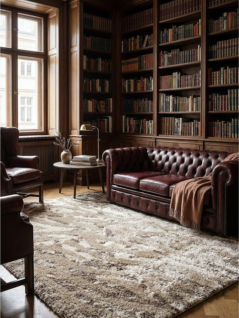 Shaggy-Teppich Kadima Design in Beige mit abstraktem Leoparden-Muster, B: 160 cm, T: 230 cm - Bild 1