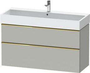 Duravit Waschtischunterschrank D-Neo grau matt, Wandmontage, B/T/H: 118,4 x 44,2 x 62,5 cm - Bild 1