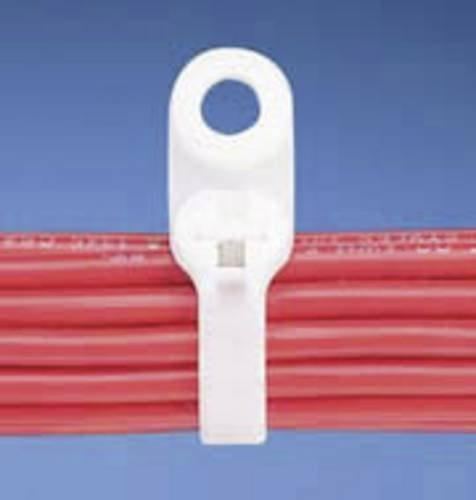 Panduit BC2S-S10-C Kabelbinder mit Befestigungsöse und Metallzunge, Farbe: Weiß - Bild 1