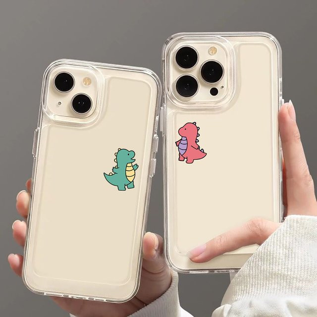 Stoßfeste und rutschfeste iPhone Schutzhülle mit Dinosaurier-Motiv von jamular in Transparent - Bild 1