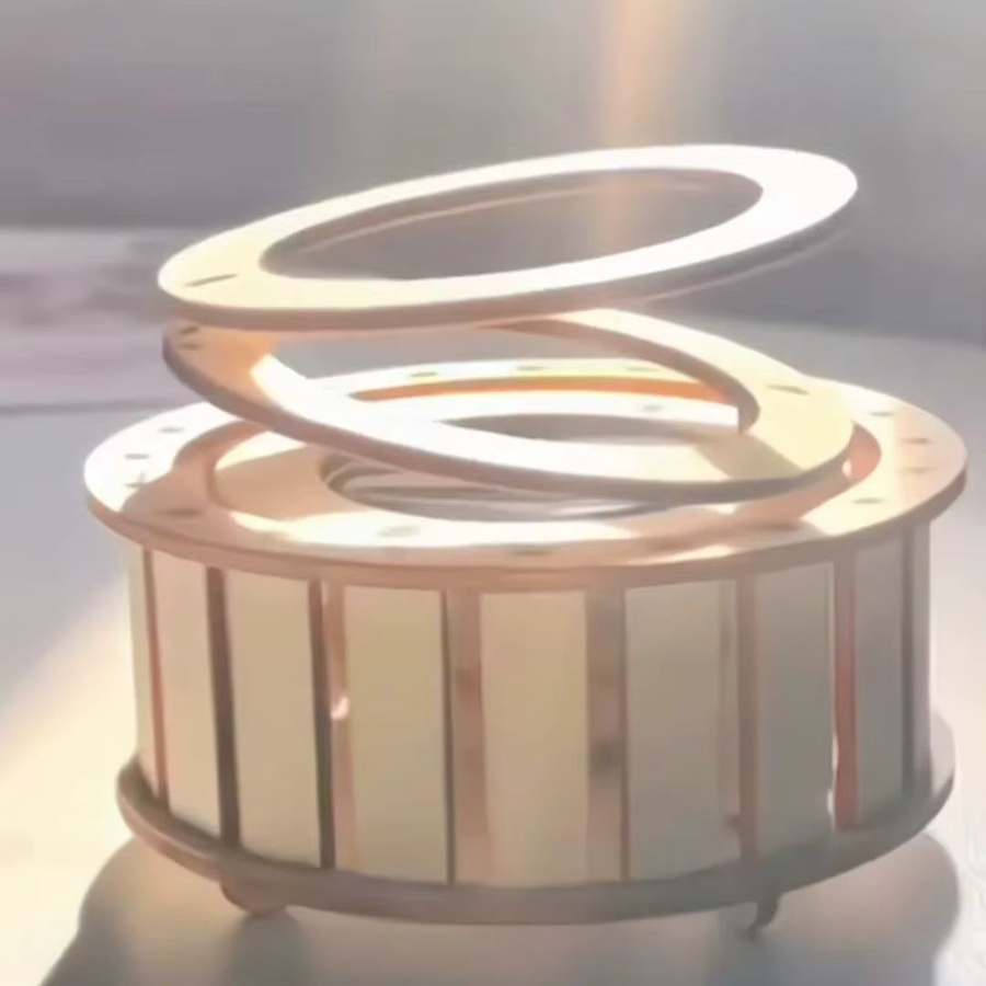 soulbao Solarbetriebenes Doppelring-Rotationsspielzeug, Holz, STEM Wissenschaftsexperiment - Bild 2