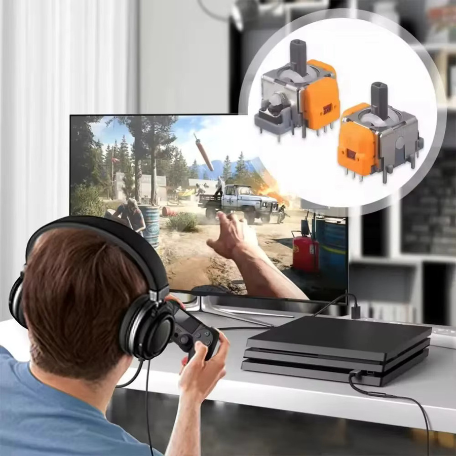 VAORLO 2-teiliges analoges Hall-Effekt-Joystick-Modul mit 3D-Sensor als Controller-Zubehör für PS5, PS4 und Xbox in Multicolor - Bild 5
