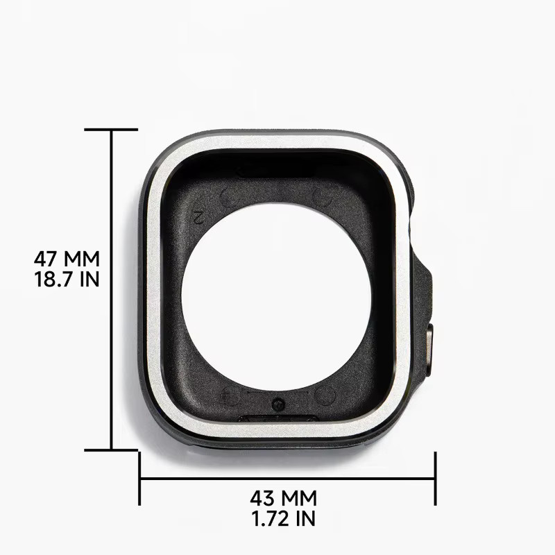 CAOWTAN Metallgehäuse für Huawei Watch Fit 4 Pro, Silber, Unisex - Bild 5