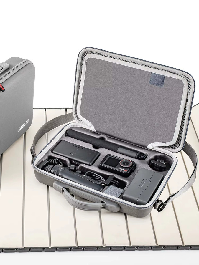STARTRC PHOTO Tragetasche für DJI Osmo Action 5 Pro, 4 und 3 sowie DJI MIC 2, Grau - Bild 5